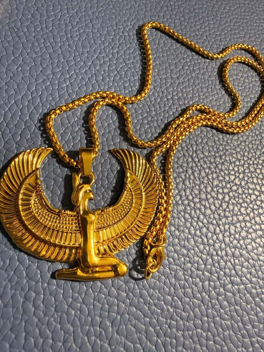 Egyptian Ancient Goddess Ma'at Protected Wings Necklace